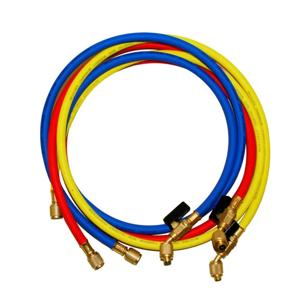 3 FLESSIBILI CONDIZIONAMENTO RICARICA R410 R32 CON VALVOLA 1,5 MT GENERAL GAS - immagine 2